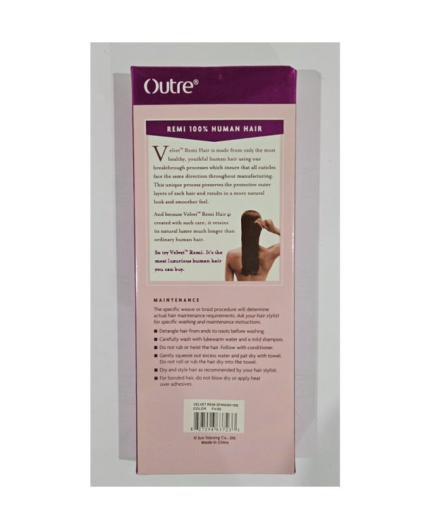 Outre Velvet Remi 10" 100% Human Hair Spanish 10S F4/30 - Image 3