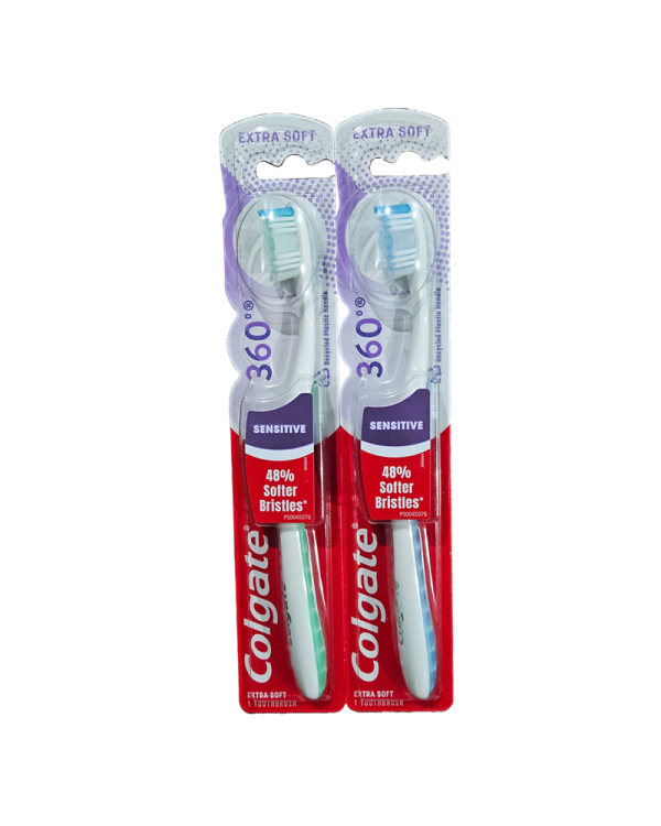 2-PACK Colgate 360 Sensitive Extra Soft Toothbrush