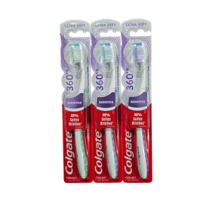 3-PACK Colgate 360 Sensitive Extra Soft Toothbrush
