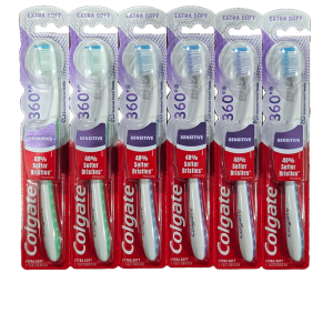 6-PACK Colgate 360 Sensitive Extra Soft Toothbrush