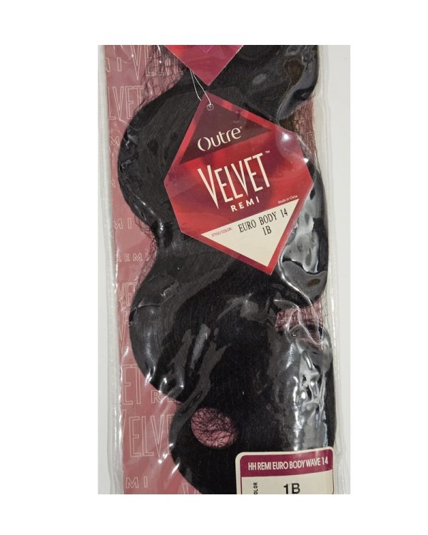 Outre Velvet Remi 14" 100% Human Hair European Body Wave 14 Color 1B - Image 2