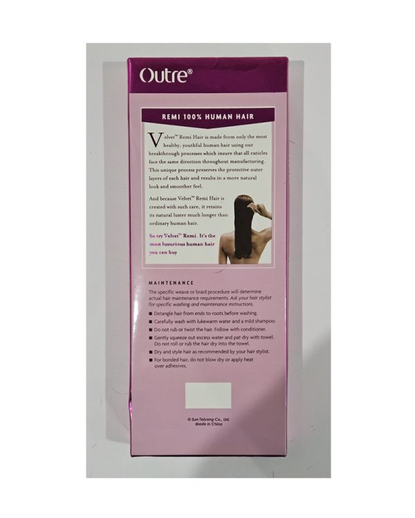 Outre Velvet Remi 10" 100% Human Hair European Deep WVG 10S F4/27 - Image 3