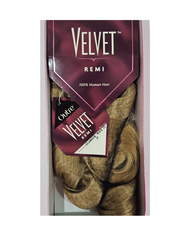 Outre Velvet Remi 12" 100% Human Hair Glamour Wave 12 Color 27 - Image 2