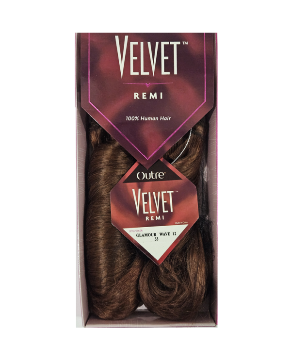 Outre Velvet Remi 12" 100% Human Hair Glamour Wave 12 Color 33 - Image 2
