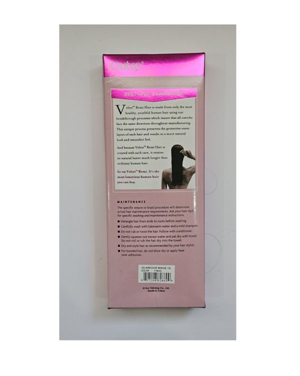 Outre Velvet Remi 12" 100% Human Hair Glamour Wave 12 Color F1B/33 - Image 2