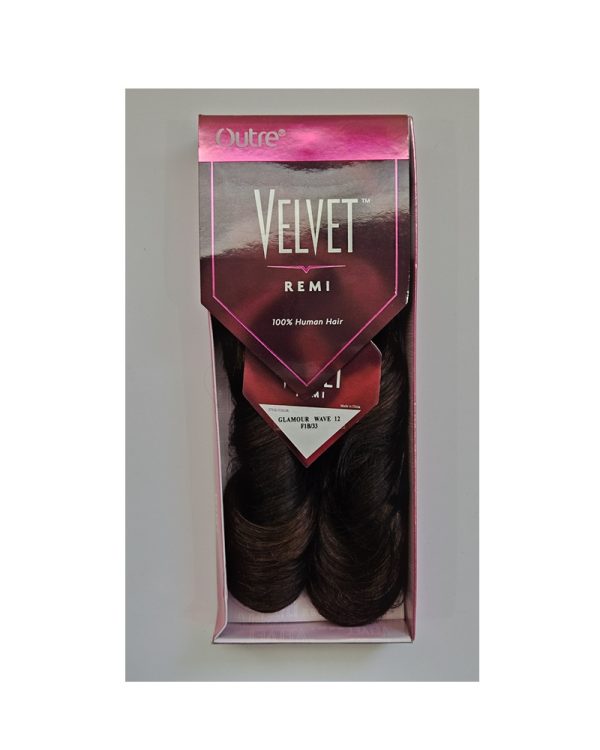 Outre Velvet Remi 12" 100% Human Hair Glamour Wave 12 Color F1B/33