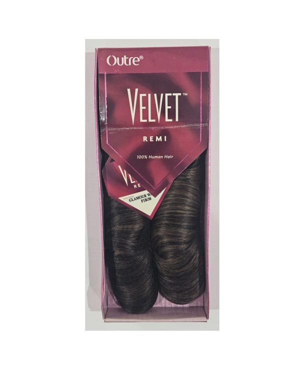 Outre Velvet Remi 14" 100% Human Hair Glamour Wave 14 Color F1B/30
