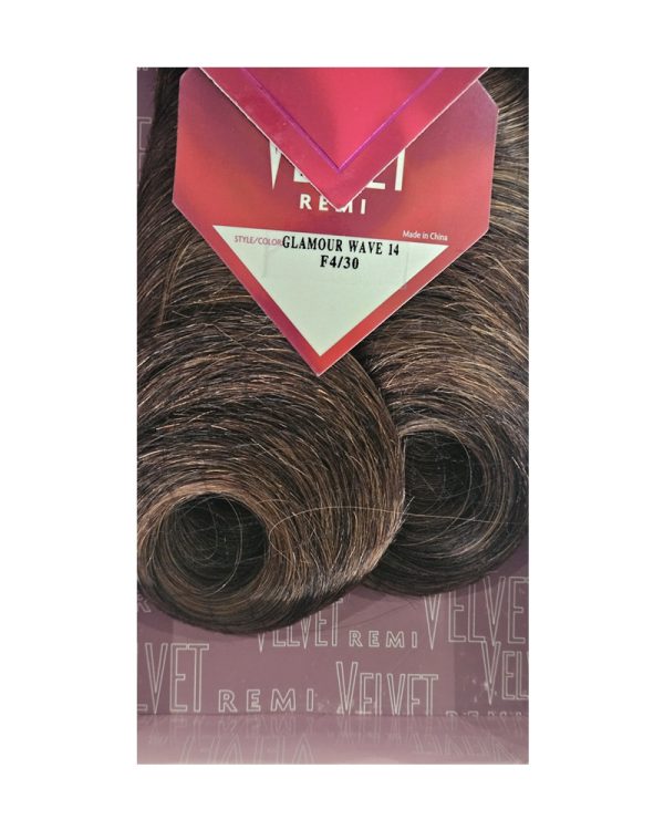 Outre Velvet Remi 14" 100% Human Hair Glamour Wave 14 Color F4/30 - Image 2