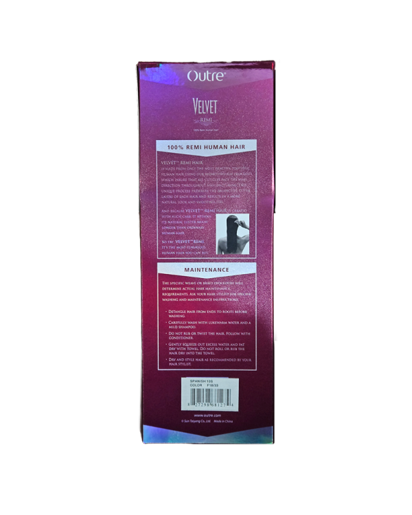 Outre Velvet Remi 10" 100% Human Hair Spanish 10S F1B/33 - Image 2
