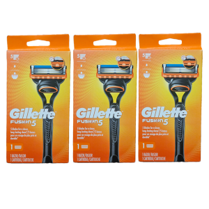 3-PACK Gillette Fusion5 1x Razor + 1x Cartridge Combo