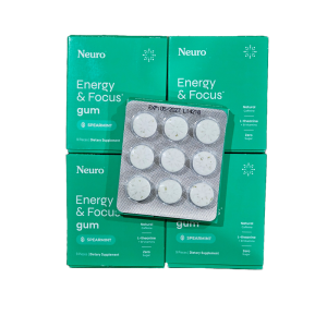 5-PACK Neuro Gum L-theanine B-12 Nootropics Caffeine 45pcs Total