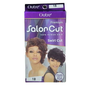 Outre Premium Salon Cut 100% Real Human Hair Swirl Cut 1B