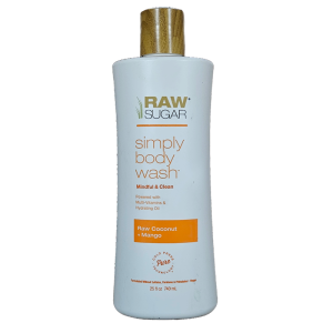 Raw Sugar Simply Body Wash Raw Coconut Mango 25oz w/ Multi-Vitamins